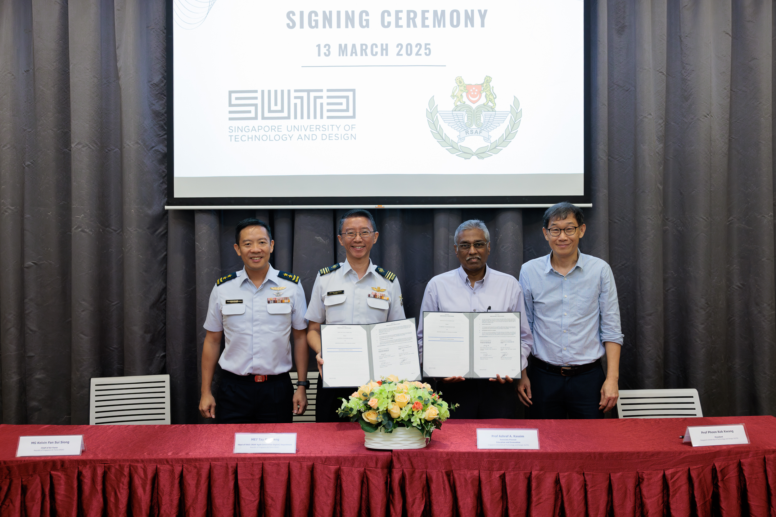 SUTD signs Second MoU with RSAF